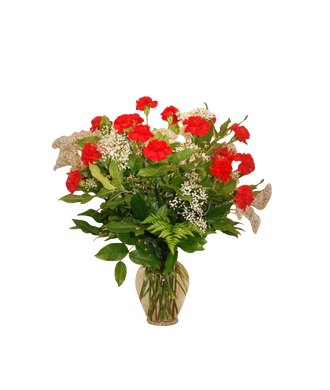 Vase Arrangement 24 Carnations